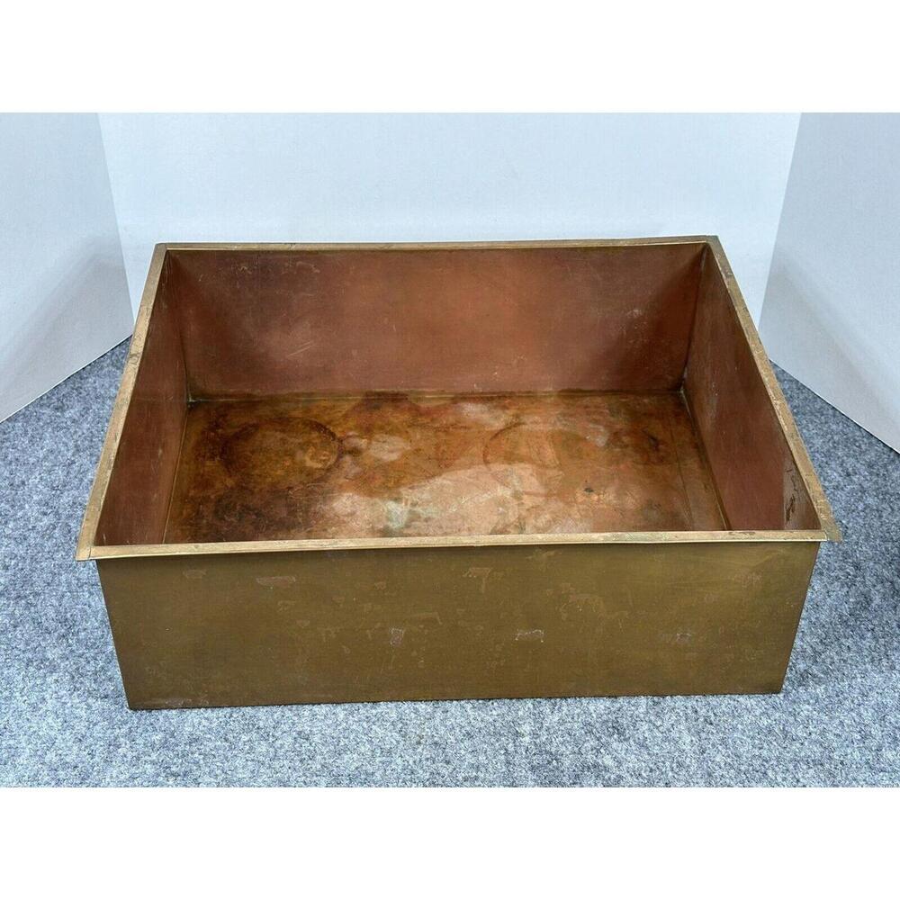 VTG Pan Rectangular Copper Tray 18 7/8”X 15” 6 1/4”‎ Deep Japanese Hibachi Liner